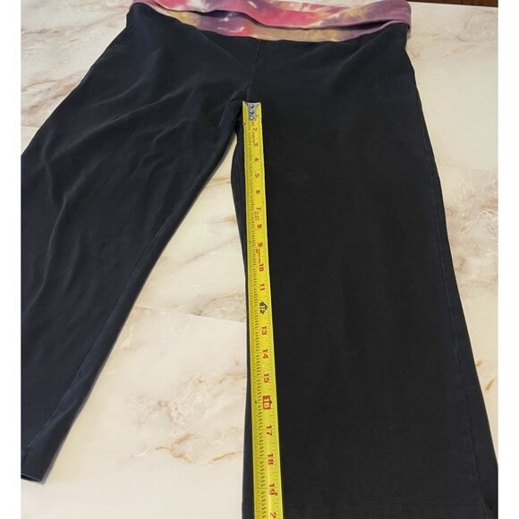 VS PINK VINTAGE Y2K FOLD OVER FLARE YOGA LEGGINGS BLING GEMSTONES RARE HTF L - Picture 3 of 12